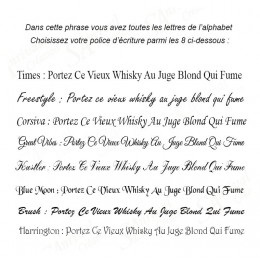 Polices de caractères disponibles