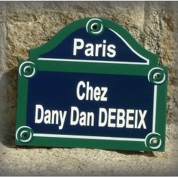 plaque "Paris" 15X13cm personnalisée