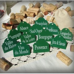 12 etiquettes en émail pour la cave