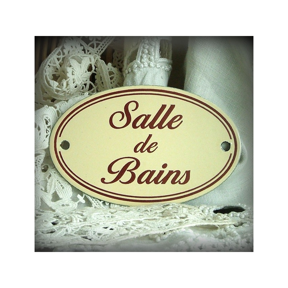 Ivory enamel plate : Salle de Bains