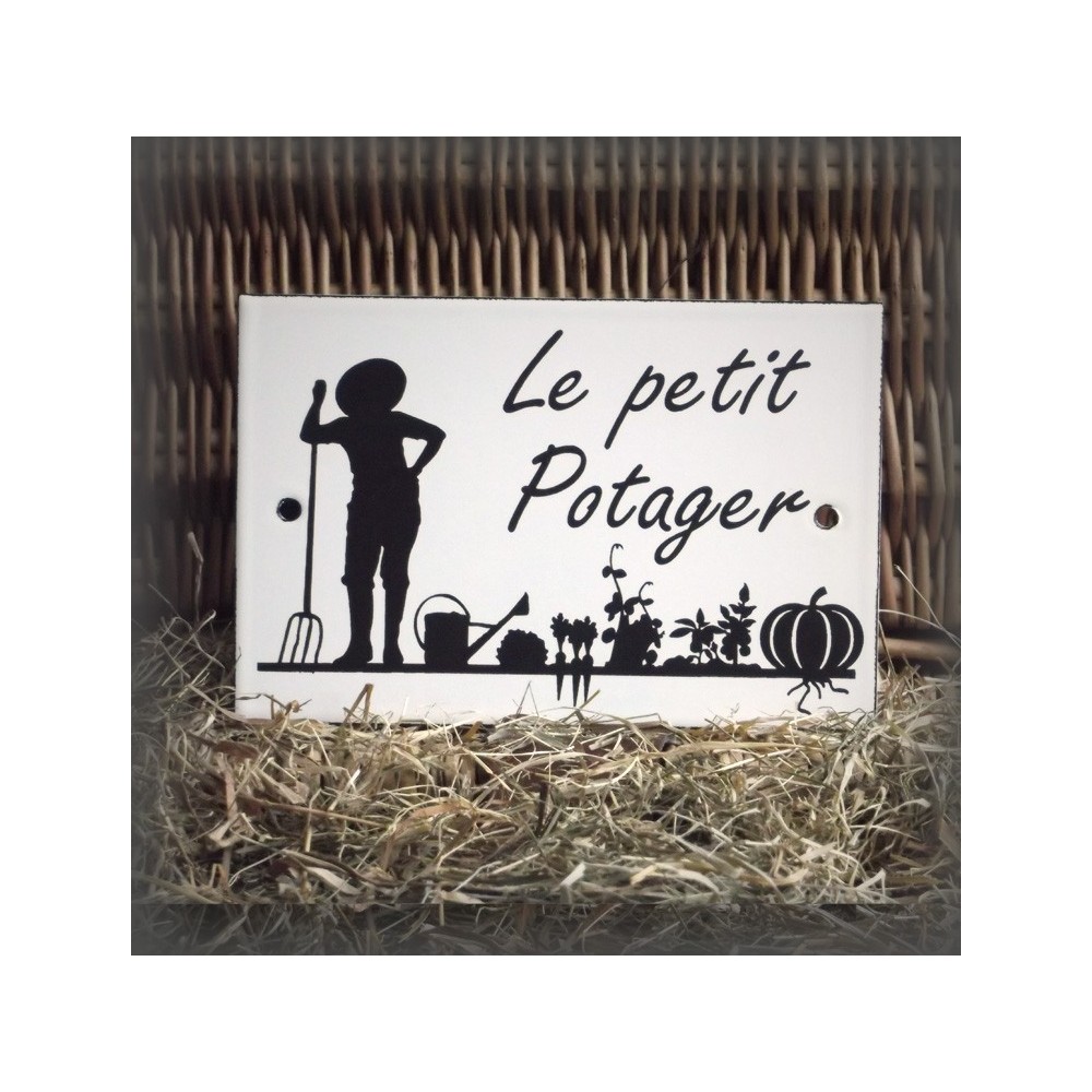 Enamel plate "Le Petit Potager"