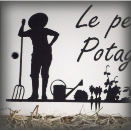 Enamel plate "Le Petit Potager" zoom