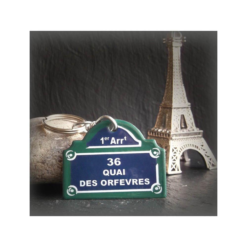 Enamel "Paris" plate - 36 quai des orfevres