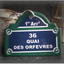 Enamel "Paris" plate - 36 quai des orfevres zoom