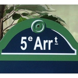 La véritable Plaque de Paris avec Arrondissement et personnalisée à votre nom