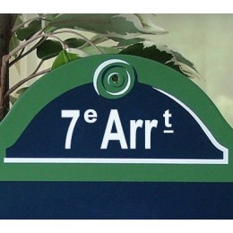 La véritable Plaque de Paris avec Arrondissement et personnalisée à votre nom