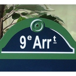 La véritable Plaque de Paris avec Arrondissement et personnalisée à votre nom