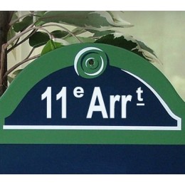 La véritable Plaque de Paris avec Arrondissement et personnalisée à votre nom