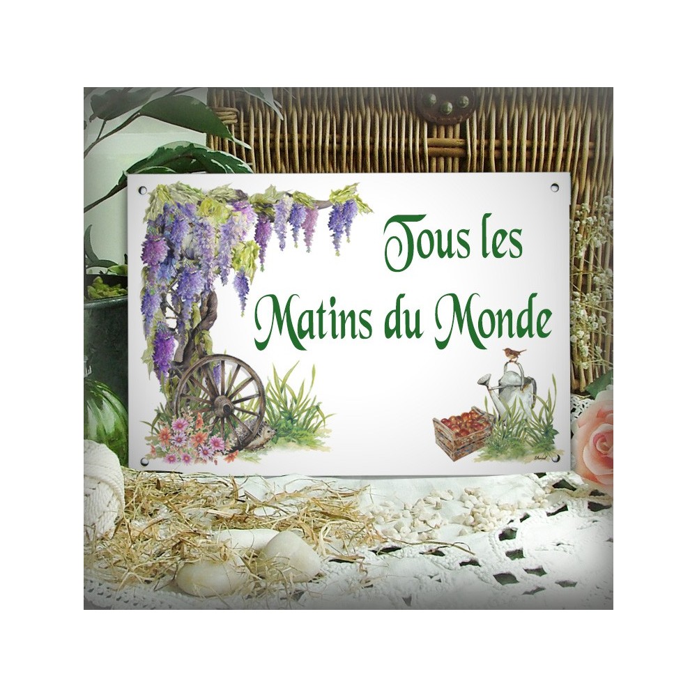 Enamel house plate Cottage décor with your text customized