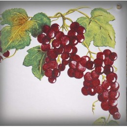 Numéro de rue émaillé décor vignes zoom