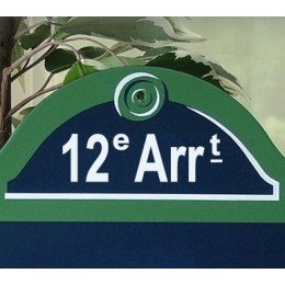 La véritable Plaque de Paris avec Arrondissement et personnalisée à votre nom