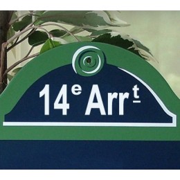 La véritable Plaque de Paris avec Arrondissement et personnalisée à votre nom
