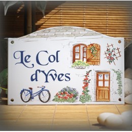 Street Number enamelled Home decor 5,2x8in