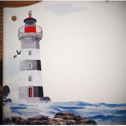 home sign enamelled Lighthouse decor 5,2x8in