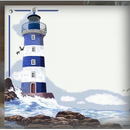 House name plate enamelled Lighthouse and sailboat decoration