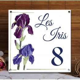 Home plate enamelled Iris decoration 6x6in Characters Greate Vibes