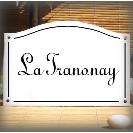 Home sign enamelled 5,2x8in linus characters