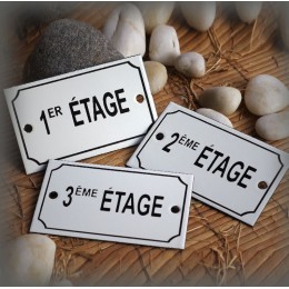 White personalized enamel plate 6x4in