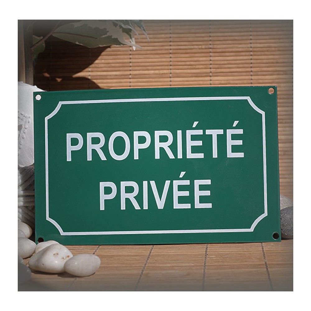 Panneau Propriété Privée FR-NL - Vert - Contact Forestier