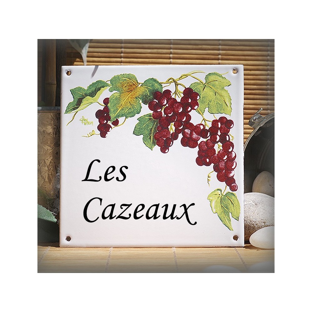 Home sign enamelled vines decoration 6x6in