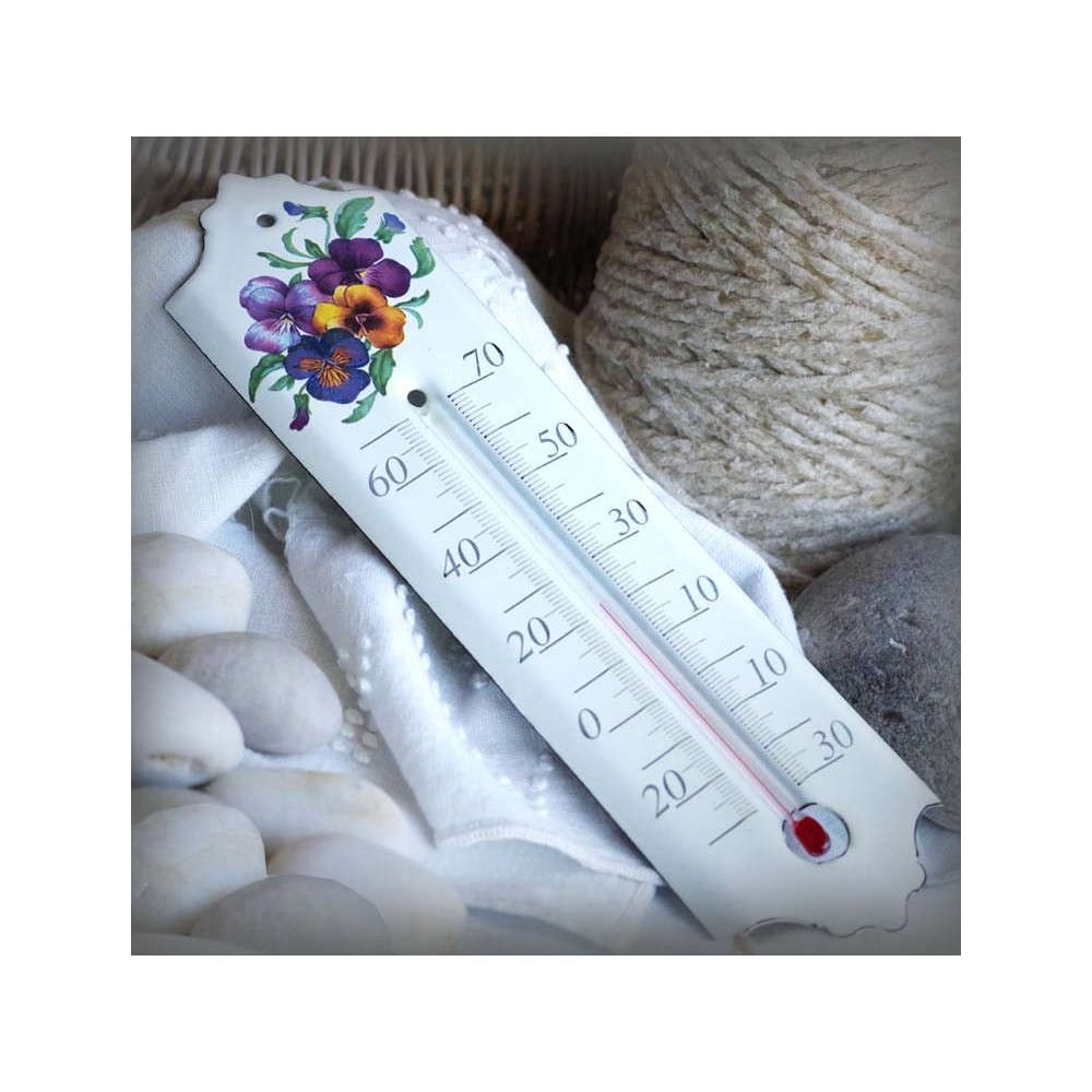 Enamel thermometer decoration flower
