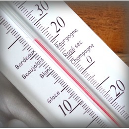 Wine Enamel Thermometer Silkscreen Detail