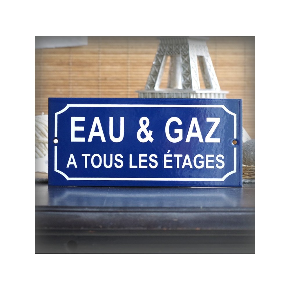 Réplique des plaques de Paris EAU & GAZ à tous les étages