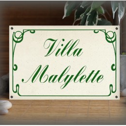 Gres Enamel plate 12x8in anglais net font Kastler