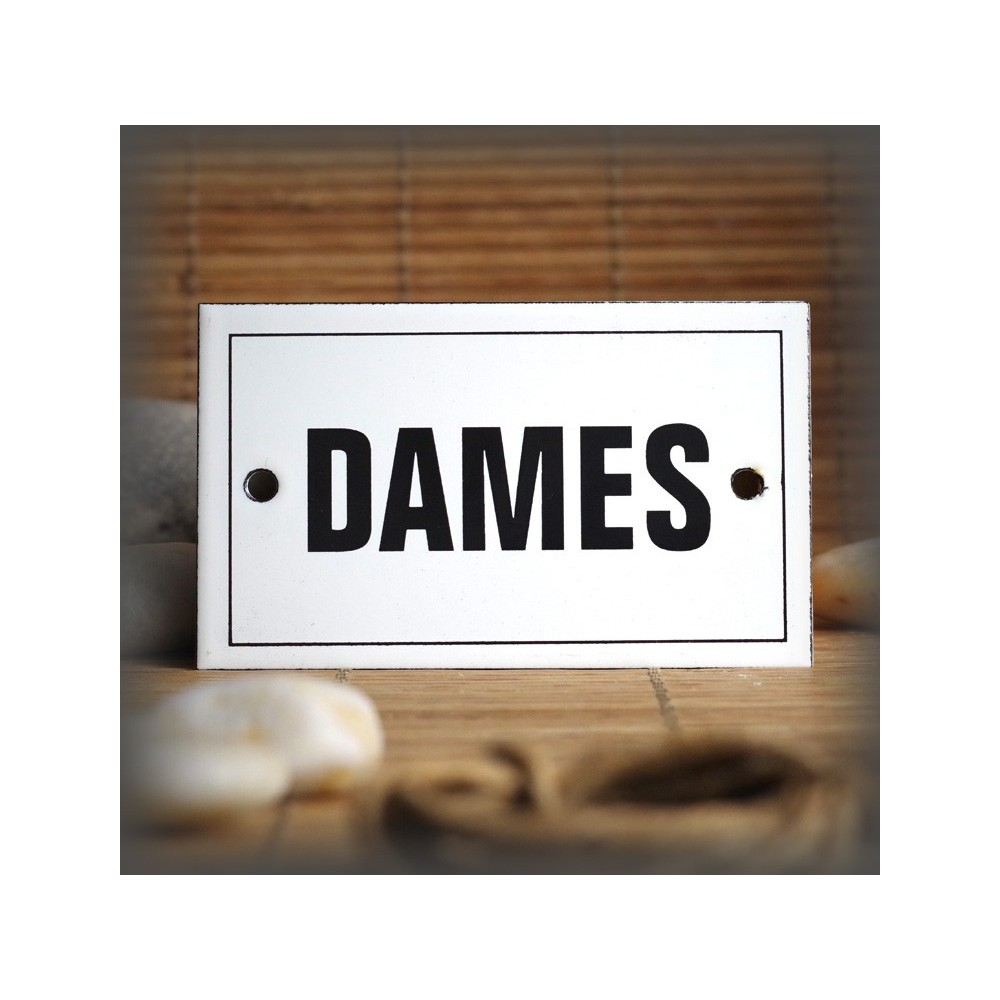 Enamel plate "Dames" with border