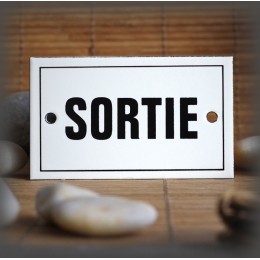 Enamel plate "Sortie" with border