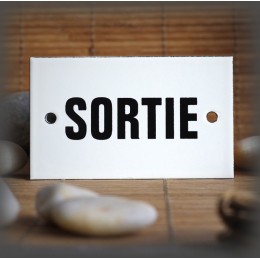 Enamel plate "Sortie" without border