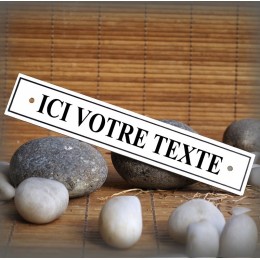 Plaque émaillée 20x3,5cm personnalisée avec votre texte