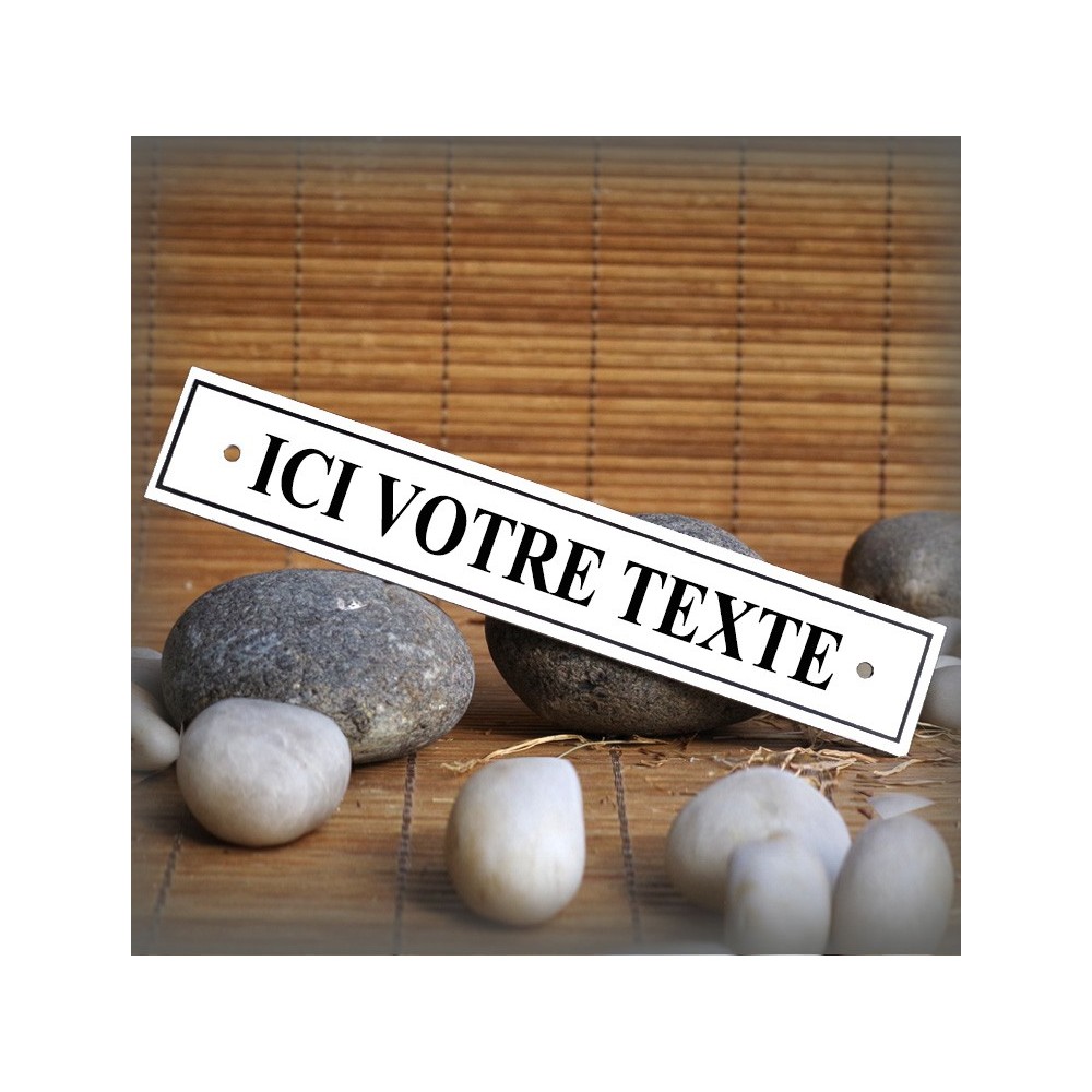Plaque émaillée 20x3,5cm personnalisée avec votre texte