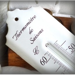Thermomètre de Saisons émail blanc