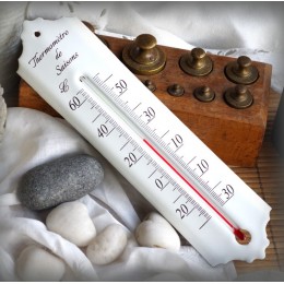 Enamel thermometer French text