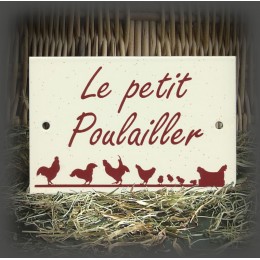 gres Enamel plate "Le Petit Poulailler"