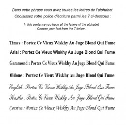 polices de caractère disponibles