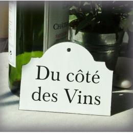 Plaque émaillée retro "du côté des Vins"