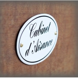 oval enamelled toilets Plate "Cabinet d'Aisance" with screw