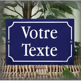 Plaque personnalisée 15x10cm en émail Bleu