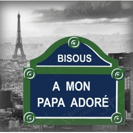 plaque "Paris" 15X13cm personnalisée