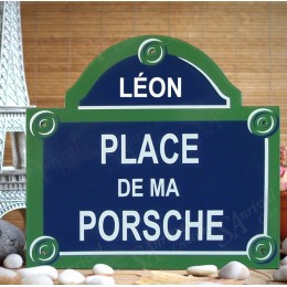 Your Enamel Paris sign 12x10.4in personalized in your name