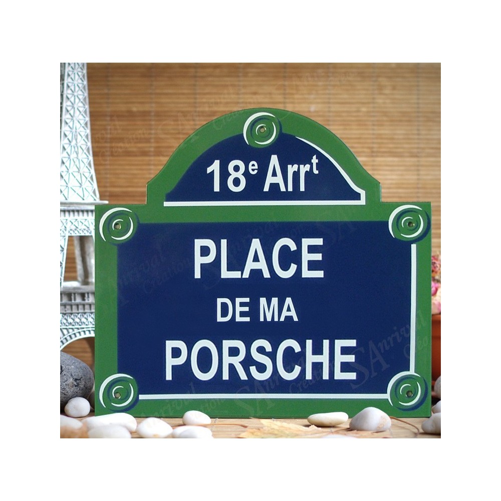 Plaque de Paris avec Arrondissement et 3 lignes personnalisées