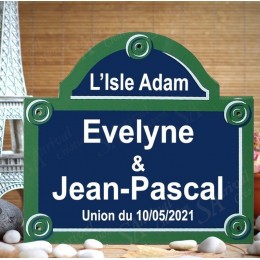 Your Enamel Paris sign 12x10.4in personalized with 4 lines