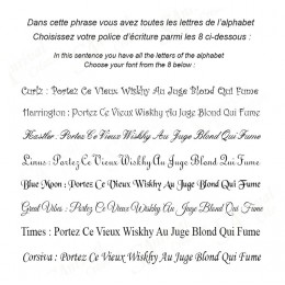 polices de caractères disponibles