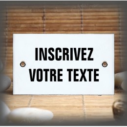 Plaque émaillée 10x6cm avec votre texte