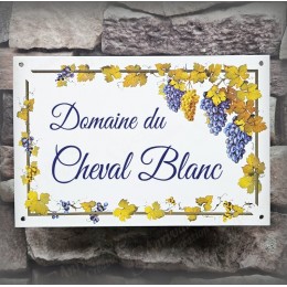 Plaque "Vignes" : l'élégance du décor raisin pour votre demeure.