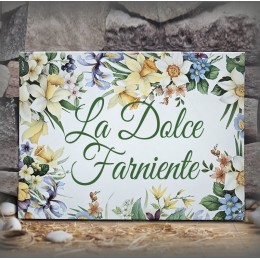 Plaque de Maison décor Valentine en émail avec votre texte personnalisé