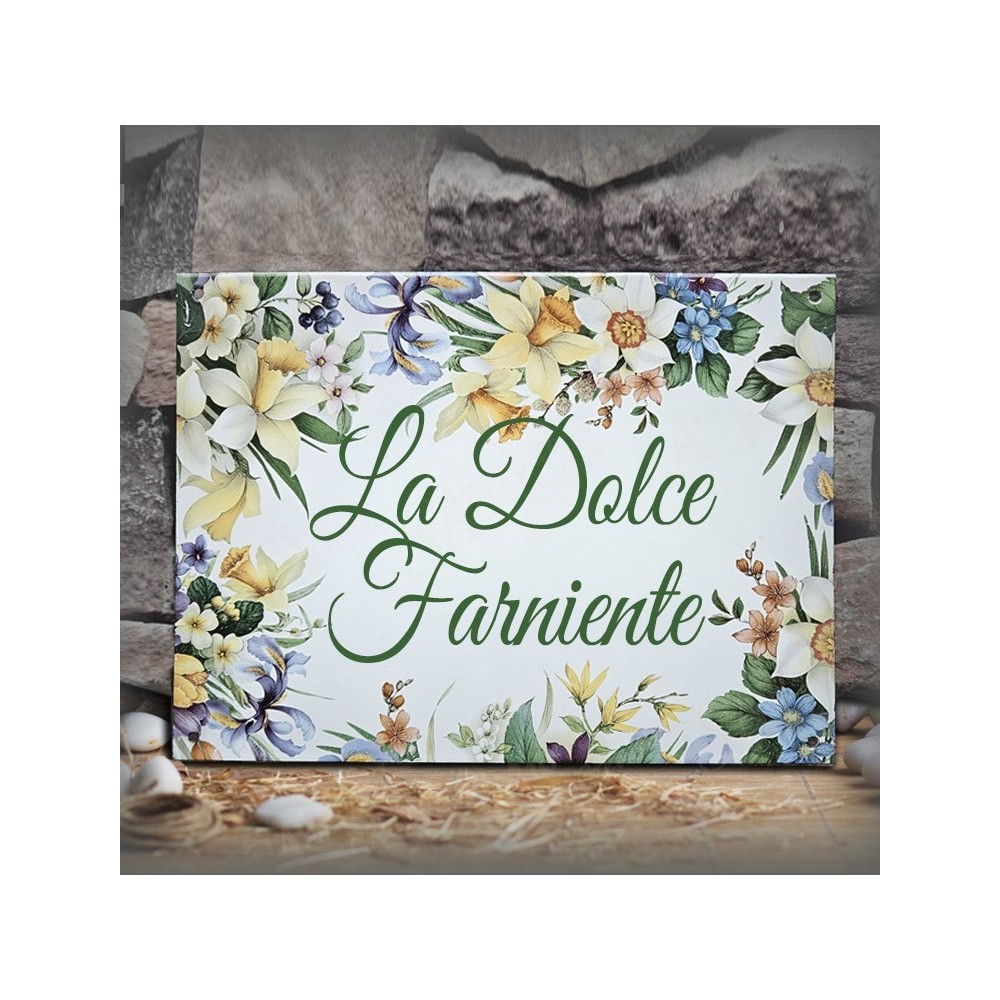 Plaque de Maison décor Valentine en émail avec votre texte personnalisé