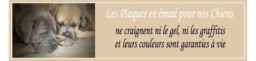 Plaque Attention au Chien - Plaques Chien émaillées personnalisées